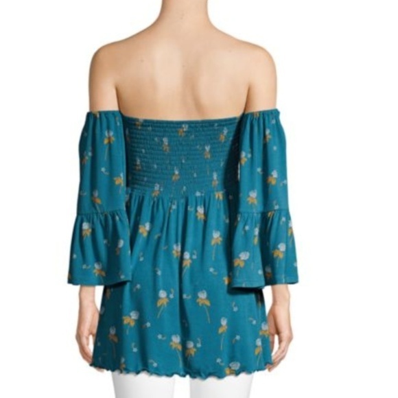 Free People Lana Off The Shoulder Tunic in Mermaid Combo. XS,M - Picture 4 of 7